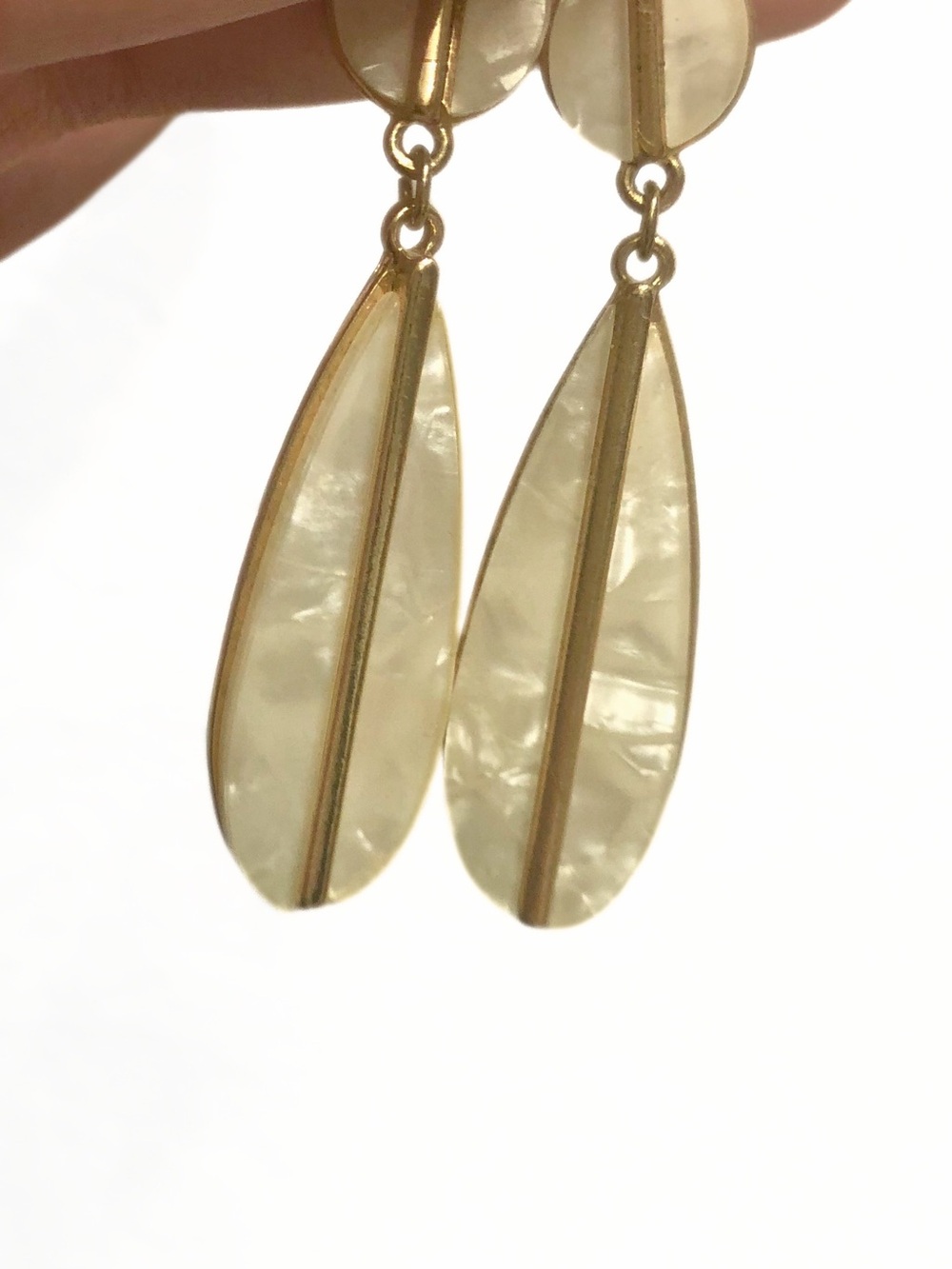 jcpenney Gold and Pearl-Effect Teardrop Dangle Earrings